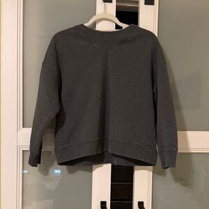 Banana Republic Dark Gray V-Stitch Crewneck Sweater